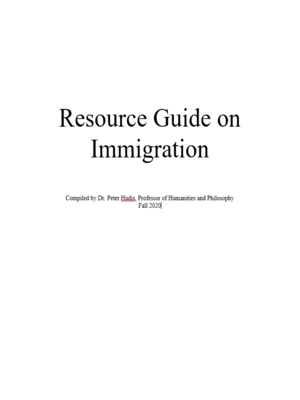 cover image of Resource Guide on Immigration